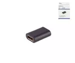 Złącze DINIC DisplayPort 1.2, 4K60Hz, czarne, skrzynka DINIC z eurootworem
